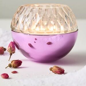 ANTHROPOLOGIE NWT glass ornament Fruity Rose Spritz Glass Candle